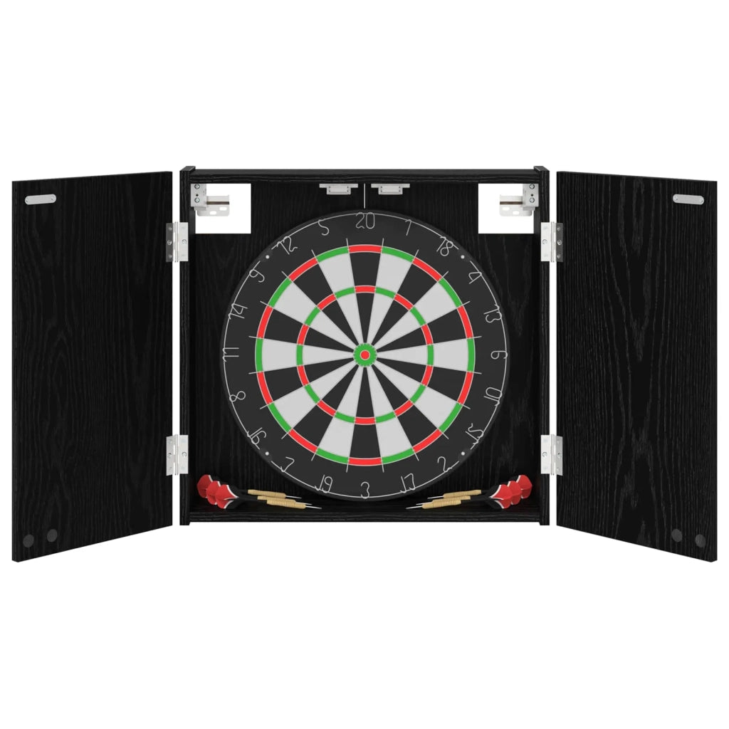 Armadio per Dartboard Rovere Nero 56 x 12 x 53,5 cm 8006661