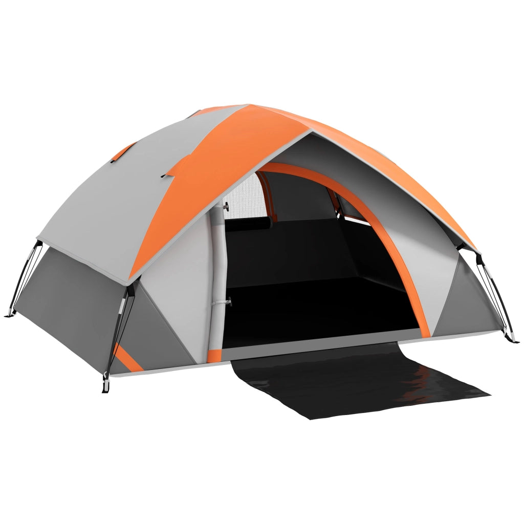 Tenda a cupola per 2 persone ¨C zephmum ¨C grigio+rosso ruggine