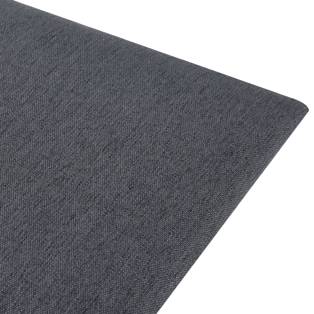 Set Carpino di 3 Pannelli Murali Imbottiti Rivestiti in Tessuto Grigio Scuro 60x30 cm [neu.haus]