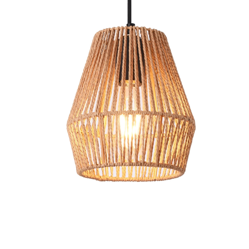 Lampadario a sospensione in corda intrecciata Liverpool 160 x 18 cm beige lux.pro 03_0007476