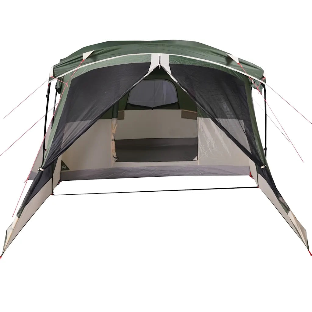 Tenda da Campeggio con Portico per 4 Persone-Tenda per Escursionismo Verde Impermeabile 606154