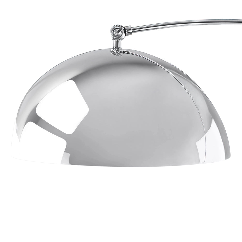 Lampada da Terra Metallo argentato 188 cm Arco base cromata Moderna