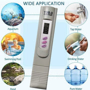 Misuratore di TDS Digitale per Test di Qualità dell'Acqua e Purezza con Termometro - Penna Portatile per Acqua di Bere, Cibo e Piscine - Bagni e Acquari - Utile Tester con Misurazione PPM