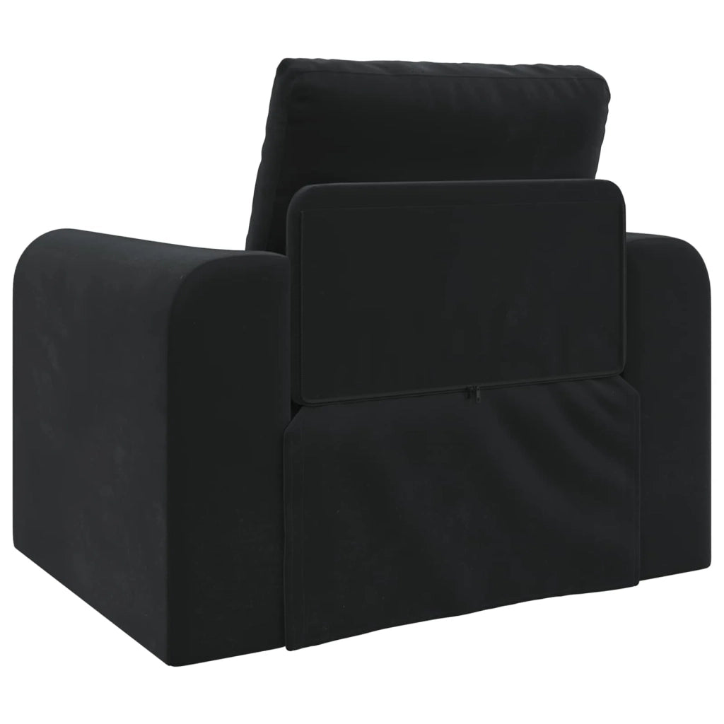 Divano letto | Sof¨¤ letto | Letto singolo Nero 98 x 71 x 83 cm Velluto