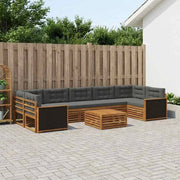 Set di divani da esterno 8 pz Naturale e Antracite 3383135