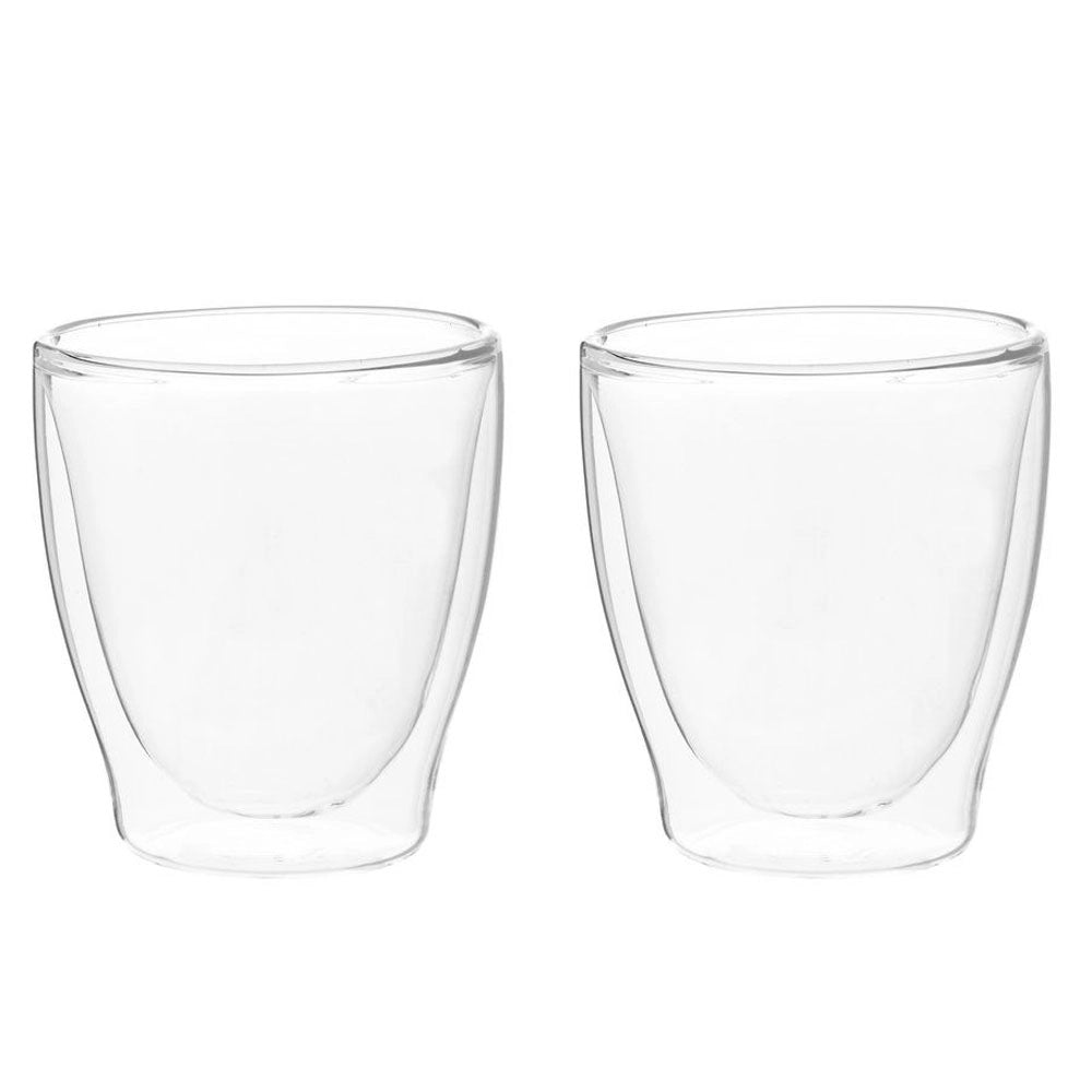 Coppia Bicchieri a Doppia Parete Vetro Isolanti E Termici 200 ML
