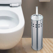 Trade Shop - Portascopino Con Spazzolone Wc Cilindro In Acciaio Inox 26x10cm Accessori Bagno -