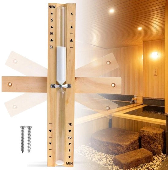 Sauna timer da 15 minuti - Anticipo regolabile - Resistente al calore - Ambientalmente compatibile - Programmazione perfetta - Ideale per la sauna