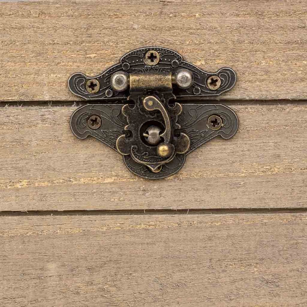Cesto in legno con manici marroni 27x11x11h