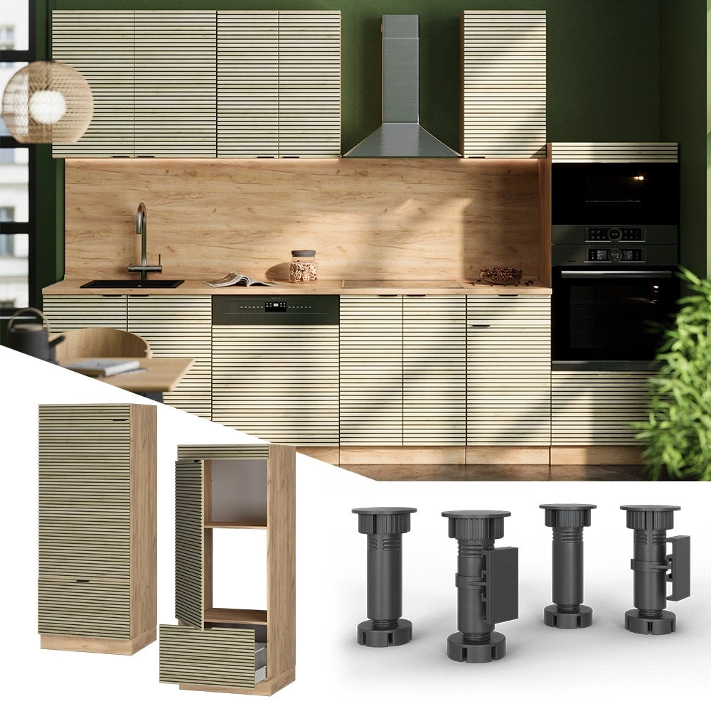 Mobile cucina microonde Fame-Line Pannello in quercia/Rovere dorato 60 cm Vicco