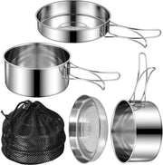 Set da cucina da campeggio 4 pezzi - Portatile e pieghevole