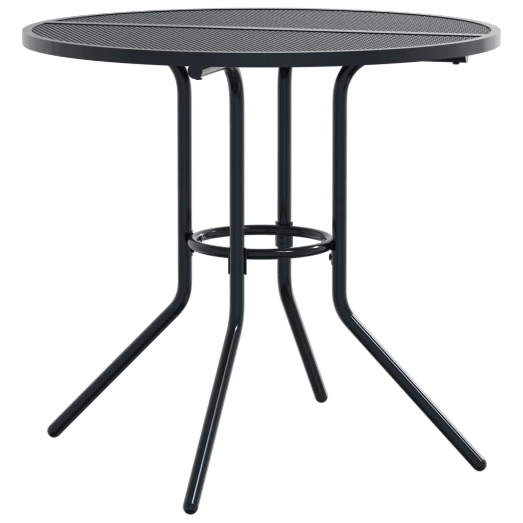 Set Sedie Giardino Reclinabili 5pz Antracite Acciaio Verniciato 3283761