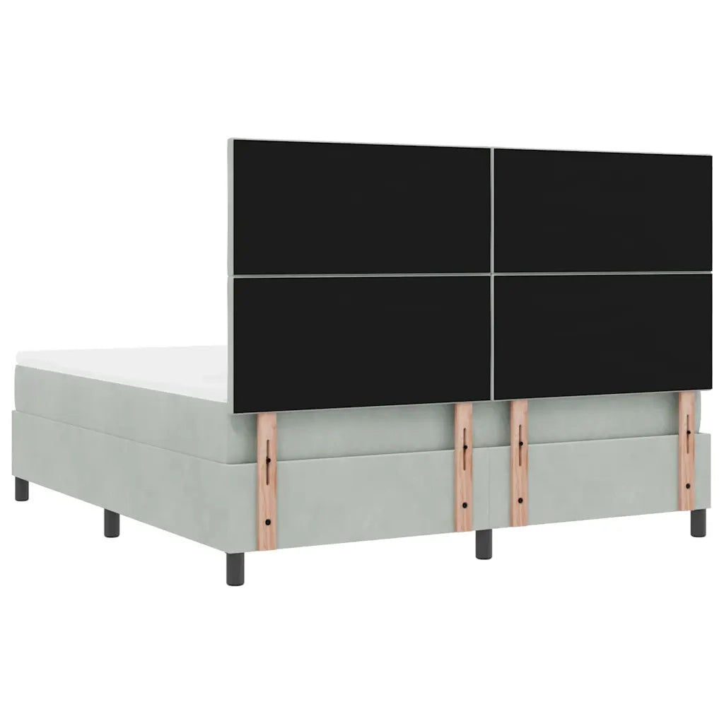 Letto a molle con materasso Grigio chiaro 180 x 200 cm Velluto 3339914