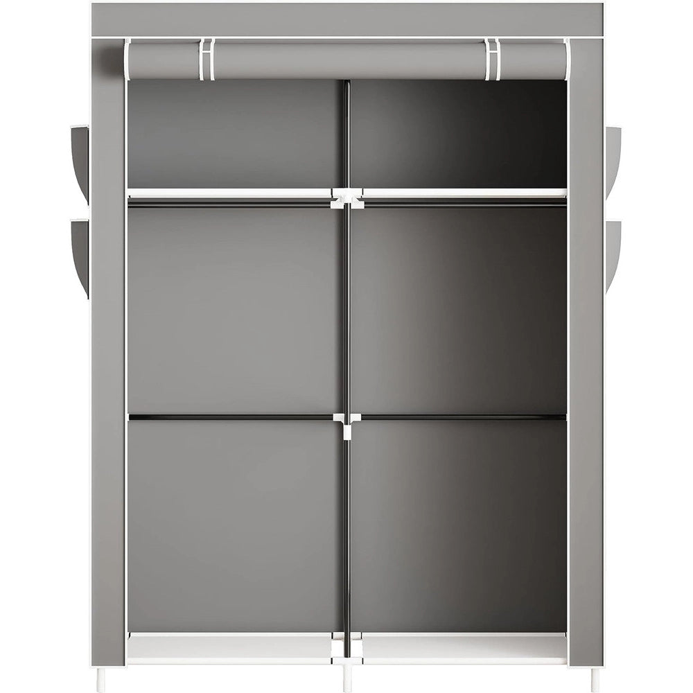 Trade Shop - Armadio Portatile In Tela Organizer Pieghevole Con Mensole 2 Binari Per Appendere Vestiti -