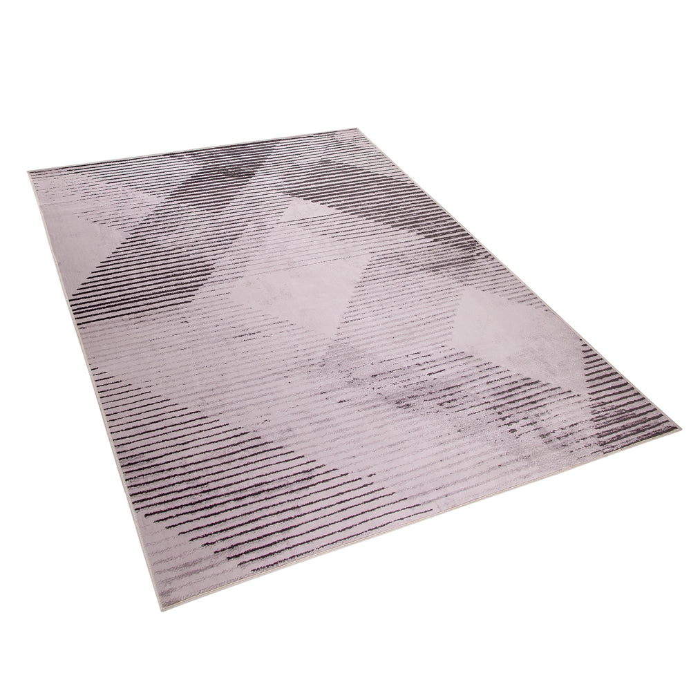 Tappeto rosa poliestere 160 x 230 cm a pelo corto motivo astratto
