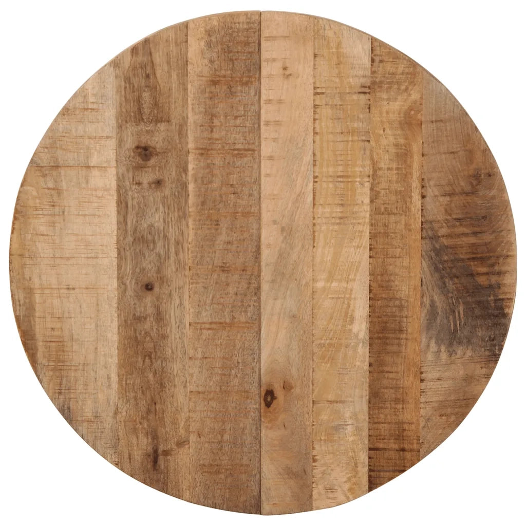 Tavolino da Bistrot-Tavolino da soggiorno-Tavolo ?60x76 cm in Legno di Mango Grezzo