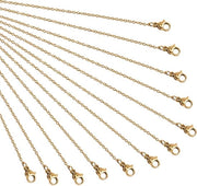 50 cm cordone in acciaio inox dorato con chiusura a carabina, per artigianato, pendenti, collane, bracciali, creare gioielli DIY
