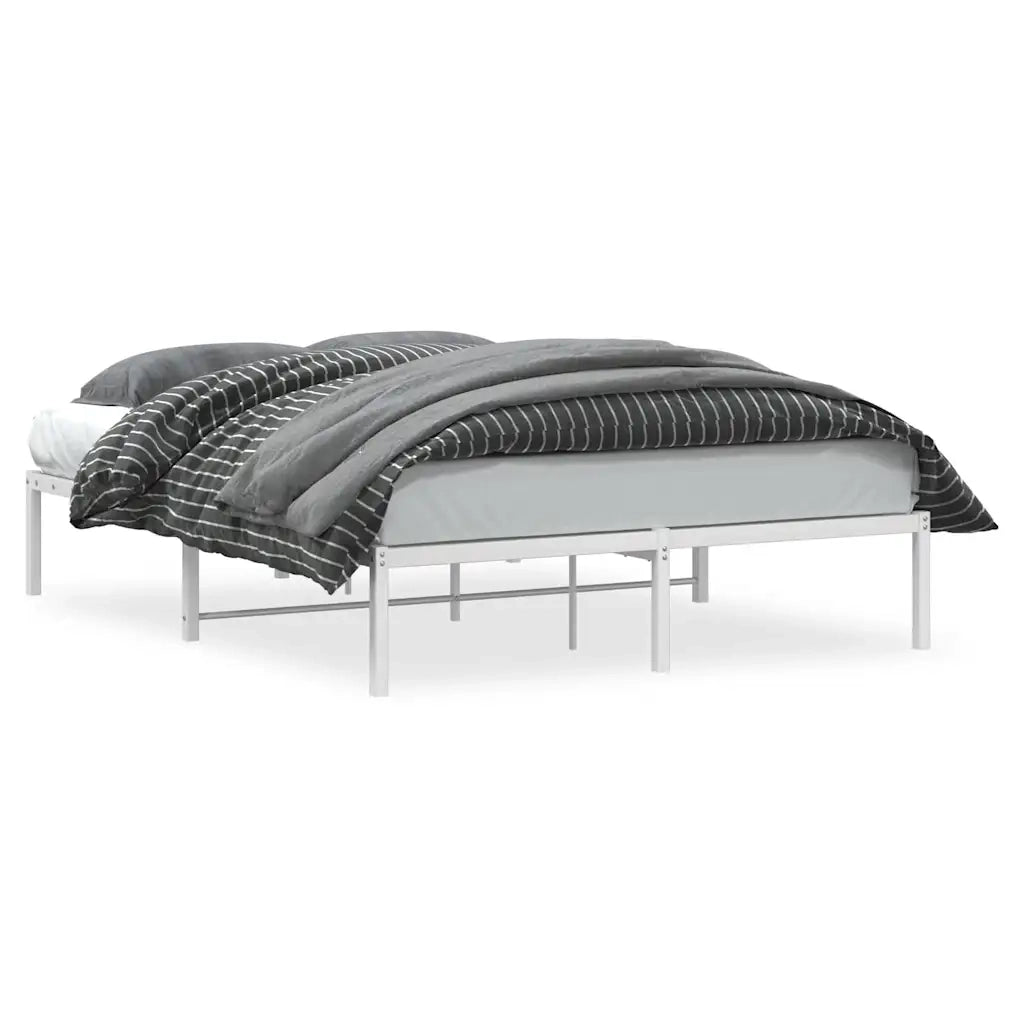 Giroletto-Struttura Letto in Metallo Bianco 135x190 cm 919908