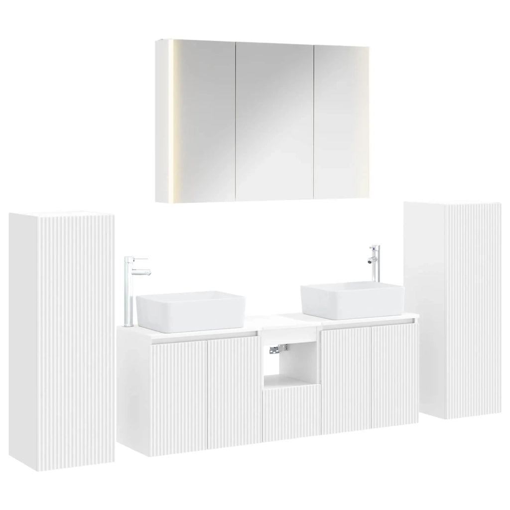 Set di mobili per il bagno 6 pcs Bianco 3407167