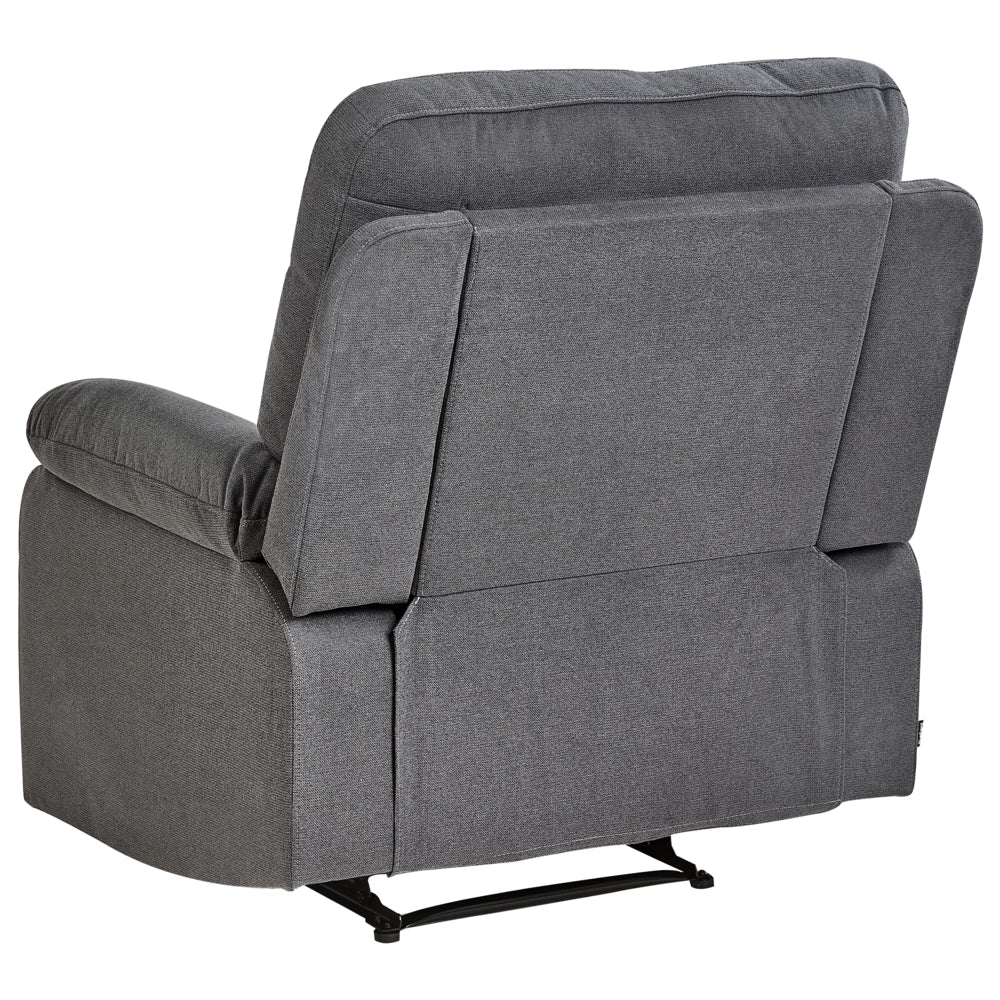 Sedia reclinabile grigio scuro Push-Back Schienale e poggiapiedi regolabili manualmente