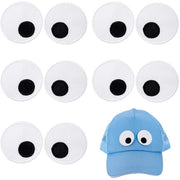 Patch decorativo opstrijkbare 10 pezzi - Occhi ricamati - Patch decorativo decorativo - Per abbigliamento/jeans/borse - Poliestere - 42 mm - Patch ricamato