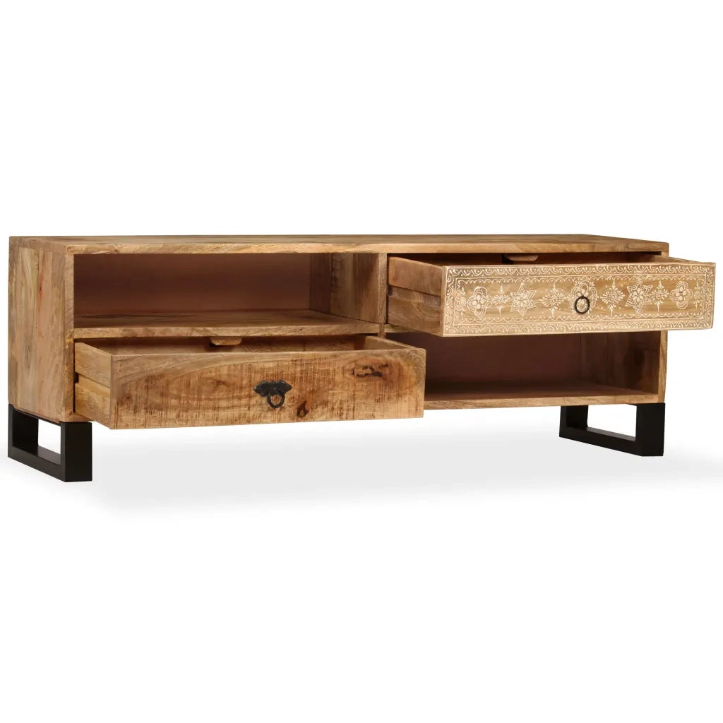 Mobile Porta TV in Legno Massello di Mango 120x30x40 cm cod mxl 7203
