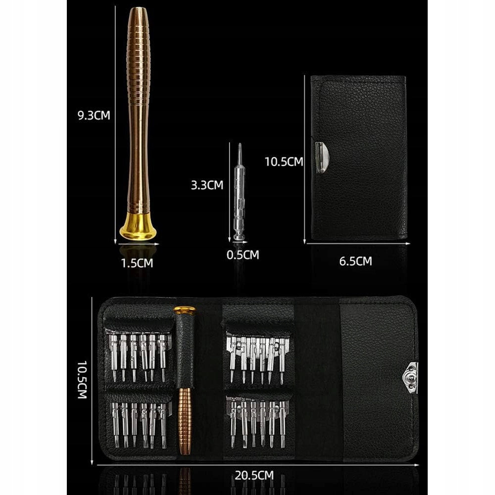 Set di Cacciaviti di Precisione 25 in 1 – Manico Ergonomico | 24 Punte Varie