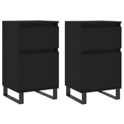 Buffet credenza cassettiera armadio mobile contenitore organizer per cucina soggiorno salotti set da 2 40 x 35 x 70 cm legno ingegnerizzato nero 02_0036902