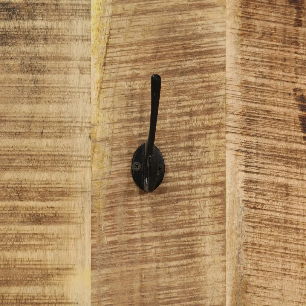 Appendiabiti a Parete 2pz in Legno Massello di Mango 36x110x3cm cod mxl 75356