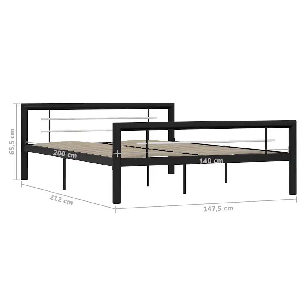 Giroletto Nero e Bianco in Metallo 140x200 cm 284553