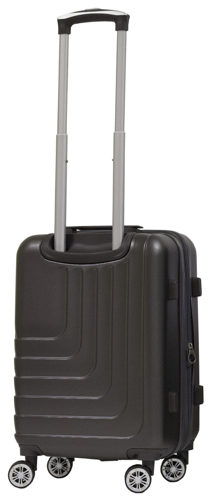 Set 3 Valigie Trolley Rigide in ABS 4 Ruote TSA Ravizzoni Titanio Grigie