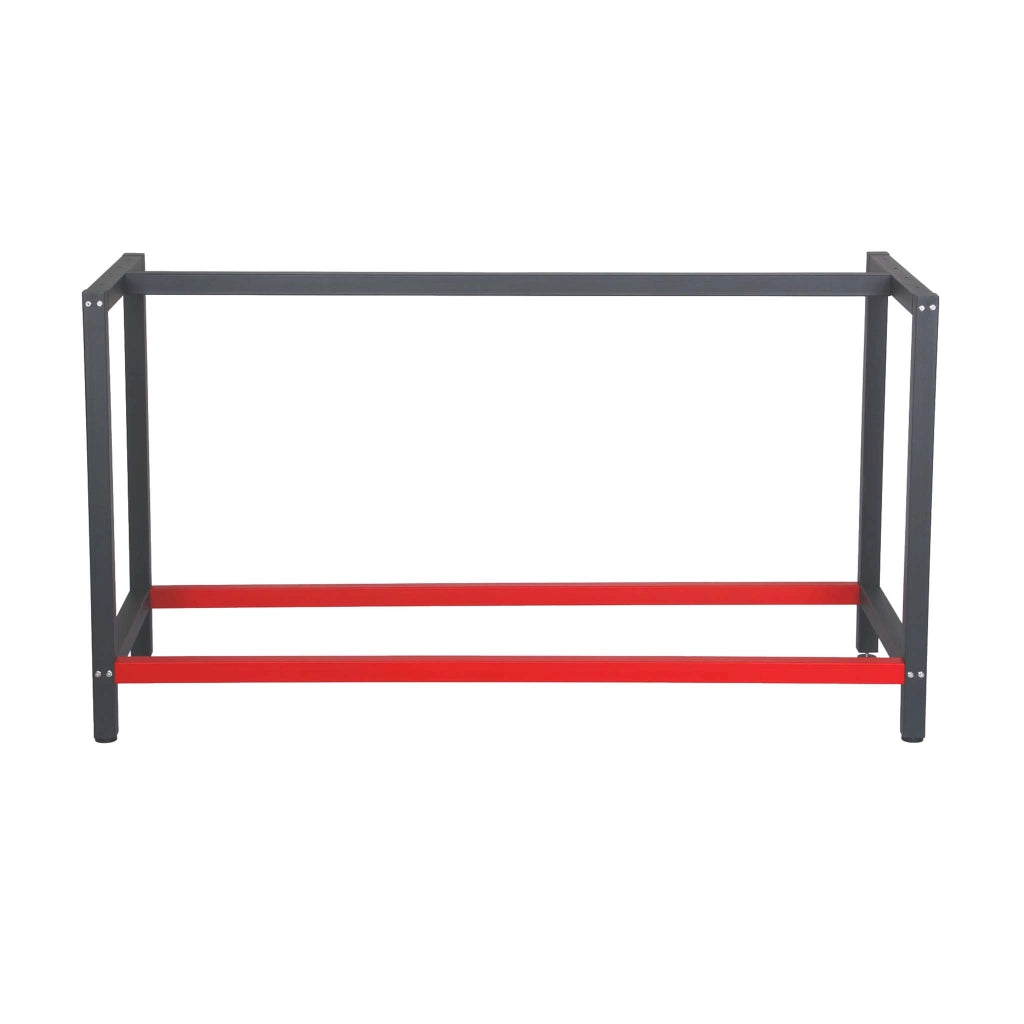 Telaio per banco da lavoro in acciaio antracite-rosso, gambe per banco da lavoro, telaio per tavolo 150 x 57 x 81 cm