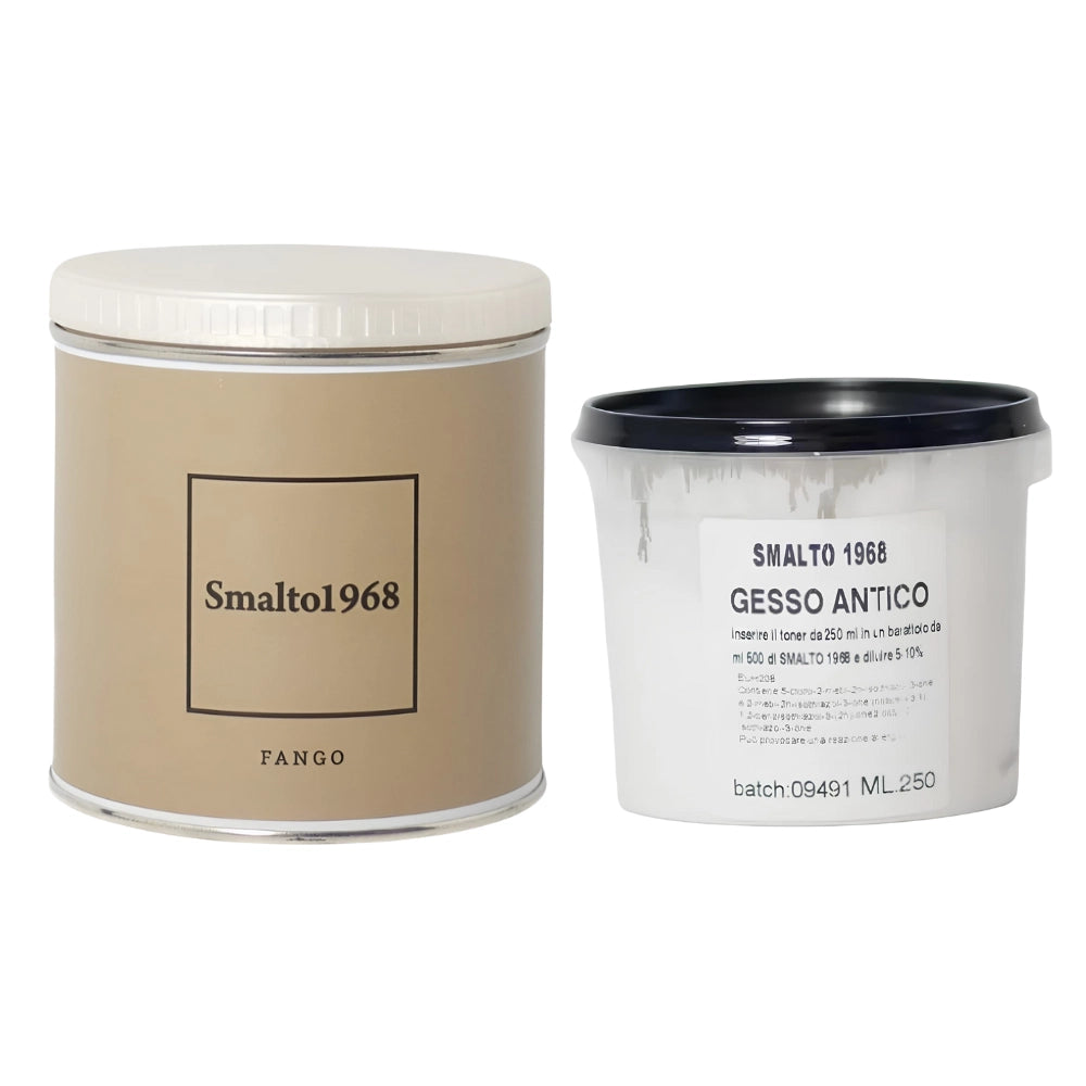 Smalto1968 base acqua gesso antico shabby chic finitura opaca multicolore l 0.5 *** colore- fango, confezione 1