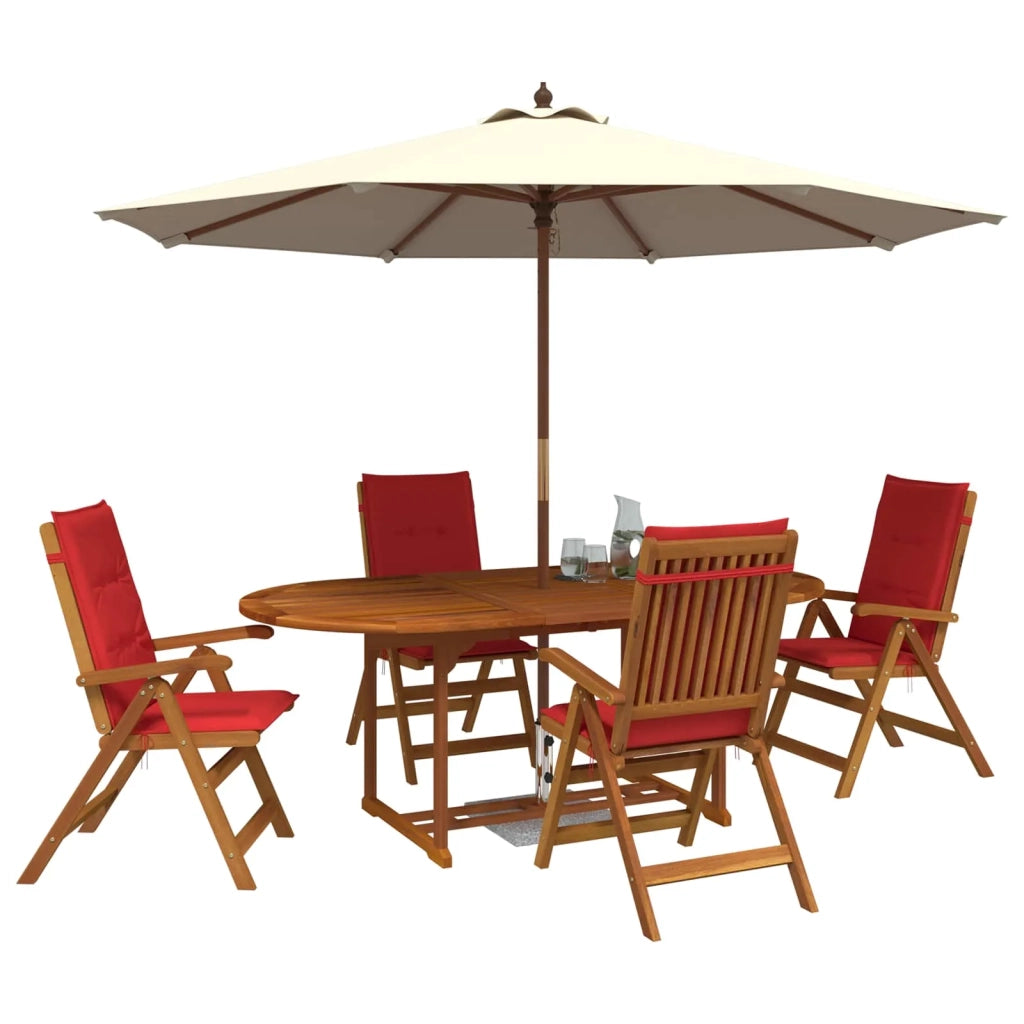 Set da pranzo da giardino 5 pezzi Naturale 3434486