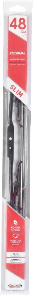 "Spazzola Singola Tergicristallo Mis.48 cm-19"" Universale per auto"