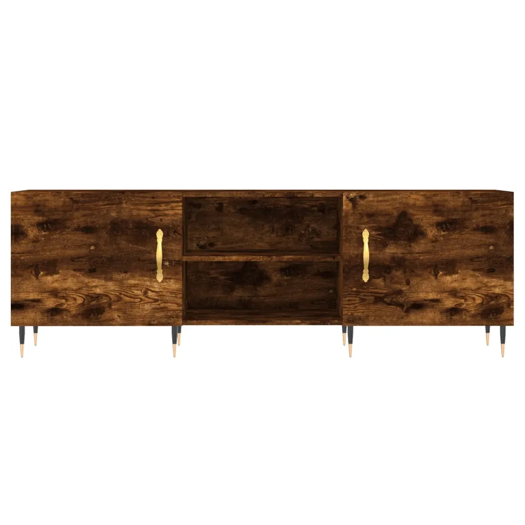 Mobile Porta TV-Mobile per TV-Credenza TV Rovere Fumo 150x30x50 cm in Legno Multistrato 585265