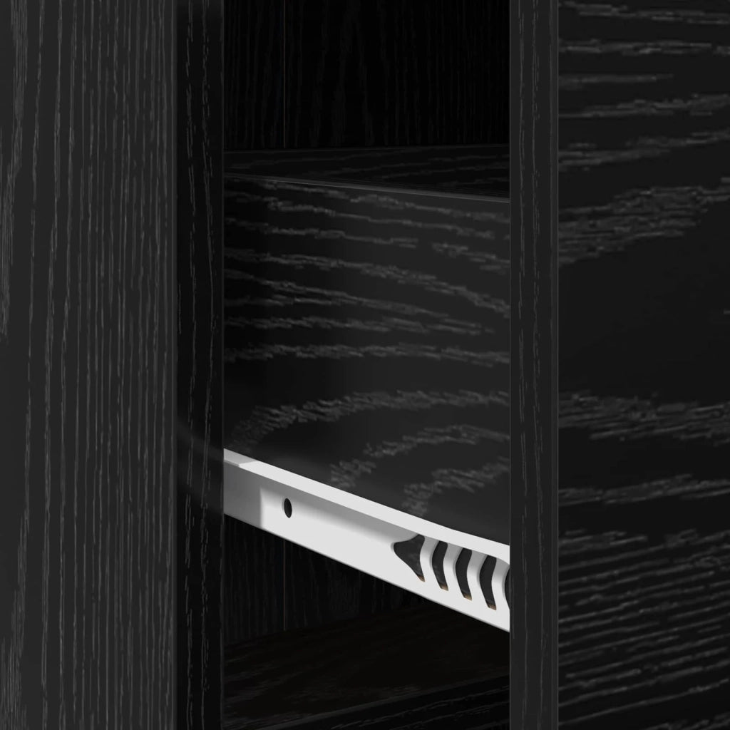 Credenza Rovere Nero 75 x 33 x 80 cm Legno ingegnerizzato 8011100