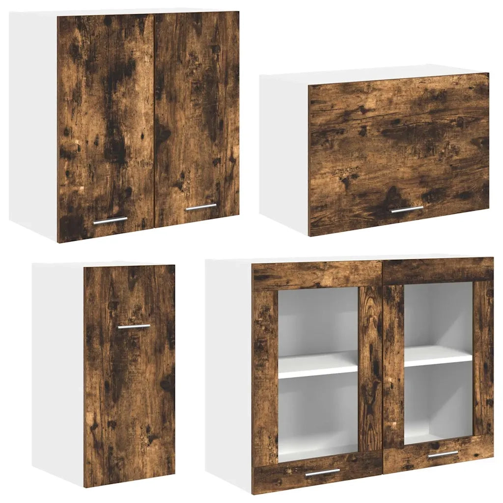 Set di mobili da cucina con cassetto Lyon 8 pcs Rovere fumo