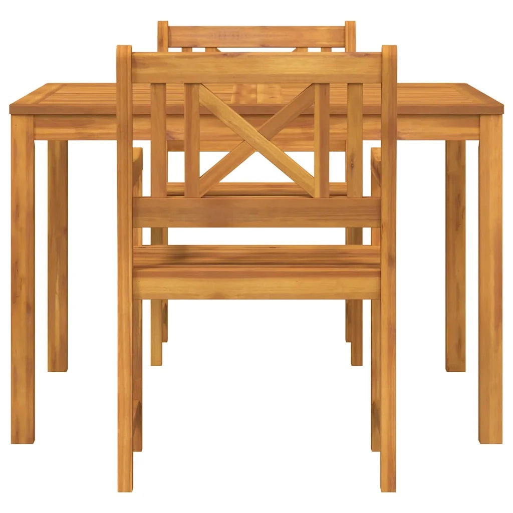 Set da Pranzo per Giardino 3 pcs Marrone 3375658