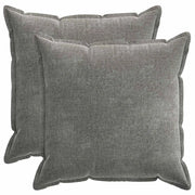 Federa 2 pcs HOUTEN Grigio Scuro 70 x 70 cm Tessuto Chenille 921371