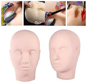 Manichino Testa - Labbra Pratiche - Estensione Ciglia - Addestramento Trucco - Modella Cosmetica - Viso di Cera