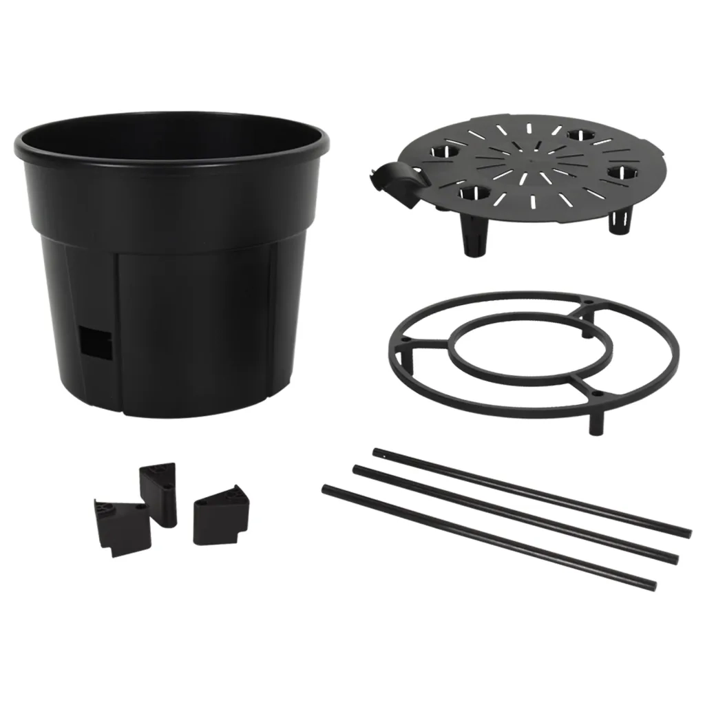Vaso a Torre per Pomodori Antracite Ã˜39x150 cm Polipropilene