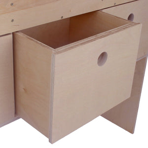 Scaffale Universale per Furgone e Van in Compensato 6 Scompartimenti 3 Cassetti