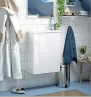Mobile bagno sospeso Compact Cody completo di lavabo e specchio Colore Bianco - Bianco Lucido Cementine