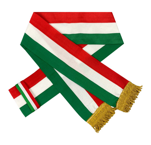 Fascia Sindaco Bandiera Italiana Tricolore Per Adulti Con Nodo Scorrevole Cerimonie 10 Cm x 2 MT Prodotto Italiano Con Custodia