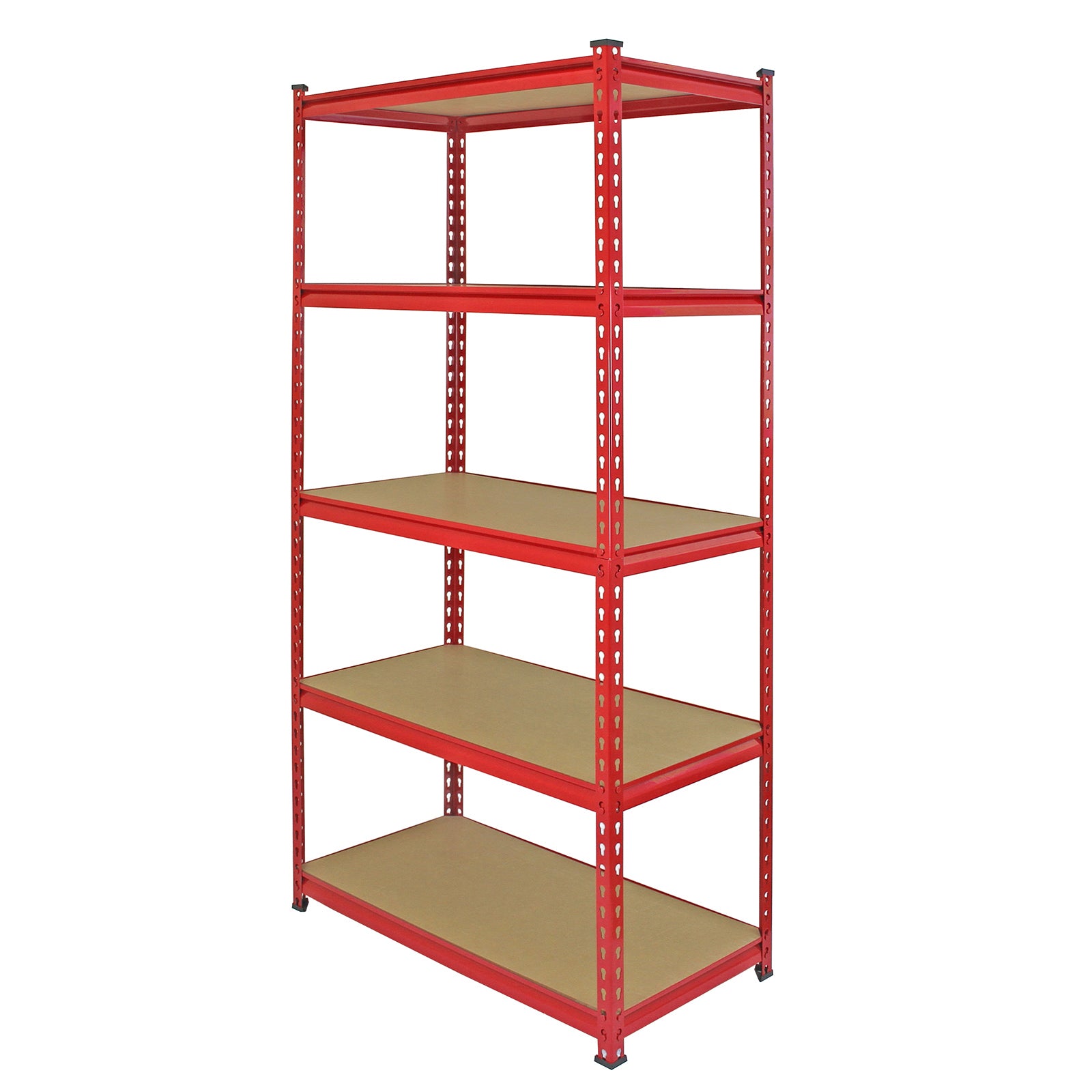 4 Scaffali Z-Rax In Acciaio Senza Bulloni Rossi 90cm