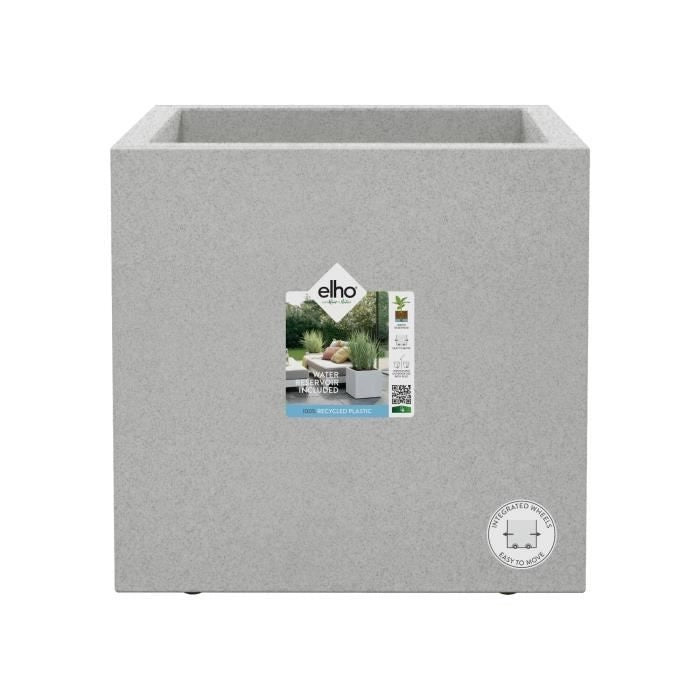 Elho Vivo Next Square 30 Fioriera - Grigio -  30 x H 29 cm - da interno/esterno - 100% riciclato