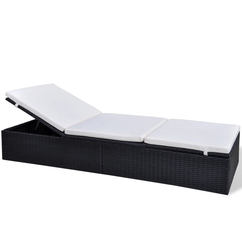 Lettino Nero polyrattan 41785