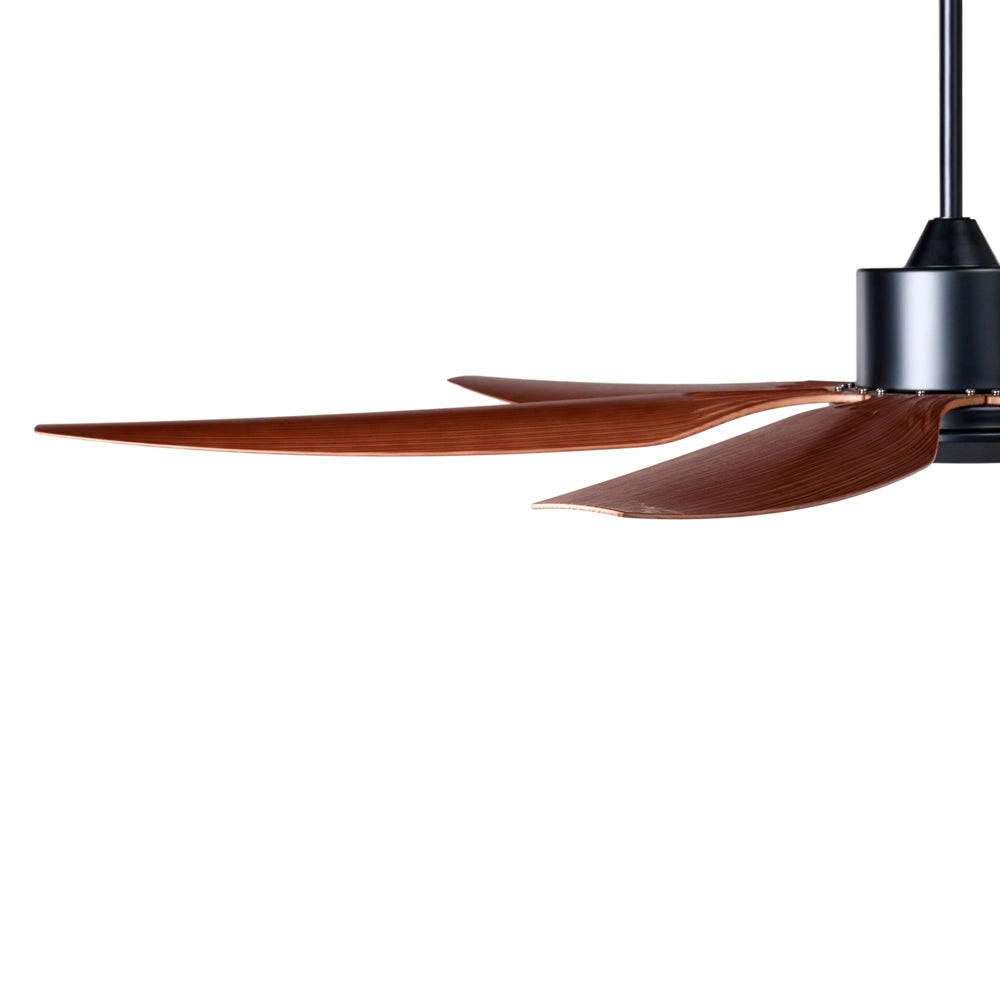 Ventilatore da soffitto con luce in materiale sintetico marrone chiaro Telecomando Moderno soggiorno scandinavo