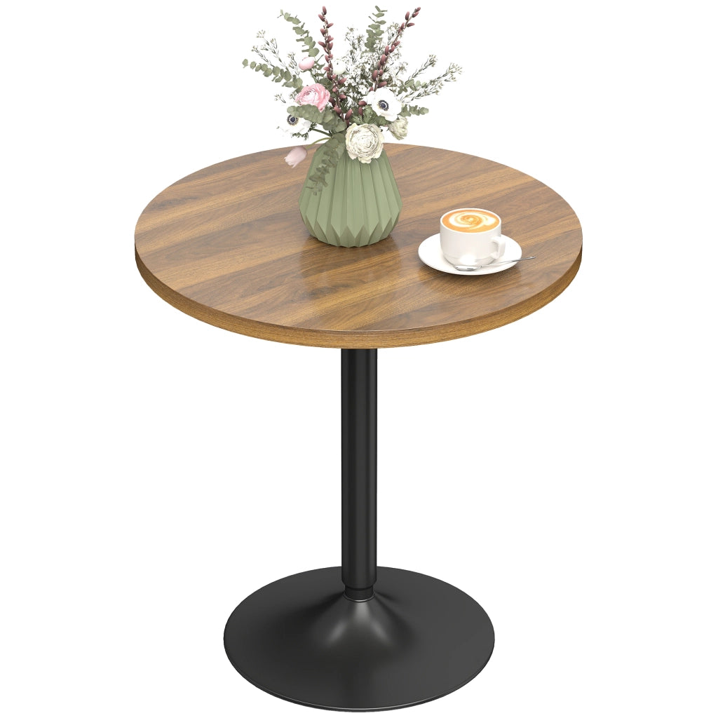 Tavolo da bar rotondo 60 cm ¨C Xylo ¨C Noce, gambe metallo, cucina e soggiorno